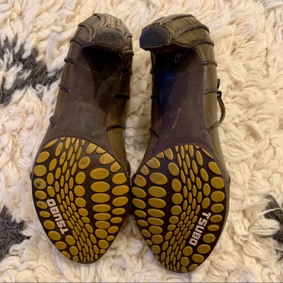 Tsubo Olive Leather Mary Jane Heels 8.5 - Picture 4 of 7